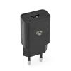 ALIMENTATORE USB NEDIS WCHAU242ABK DA PARETE  2,4A COLORE NERO